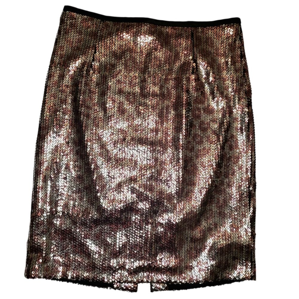 Nanette Lepore Women's Cheetah Leopard Print Sequin Skirt Sz 0 Holiday Glam